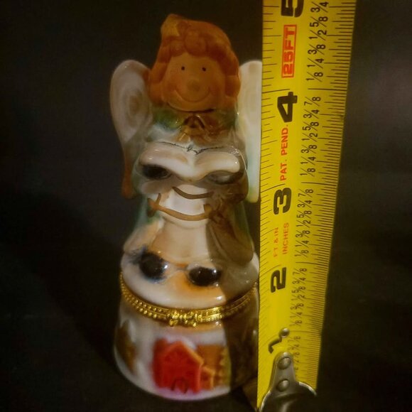 Vintage Greenbrier International Porcelain Christmas Singing Angel Trinket Box - Picture 7 of 8